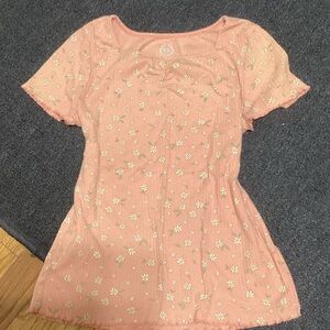 Wonder Nation Peach Floral Top